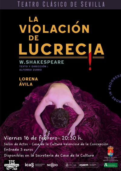 La Casa de la Cultura de Valencina presenta una adaptación de la obra de Shakespeare &quot;La violación de Lucrecia&quot;