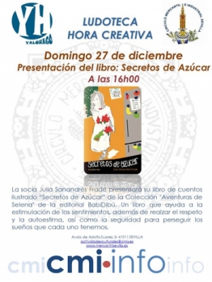 Próxima presentación de libro para niños en la Ludoteca del Mercantil de Adolfo Suárez