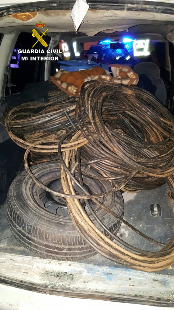 La Guardia Civil desarticula un grupo dedicado al robo de cable de cobre
