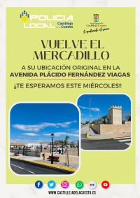 El Mercadillo Municipal de Castilleja de la Cuesta vuelve a su ubicación original en la Avenida Plácido Fernández Viagas