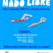 El 24 de agosto abre la temporada de nado libre en la Piscina Cubierta de Gines