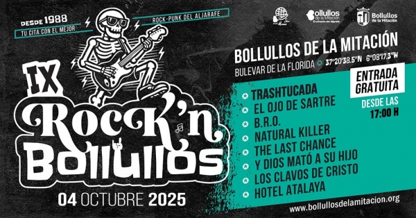 El Bulevar de la Florida acogerá la novena edición de  Rock´n Bollullos