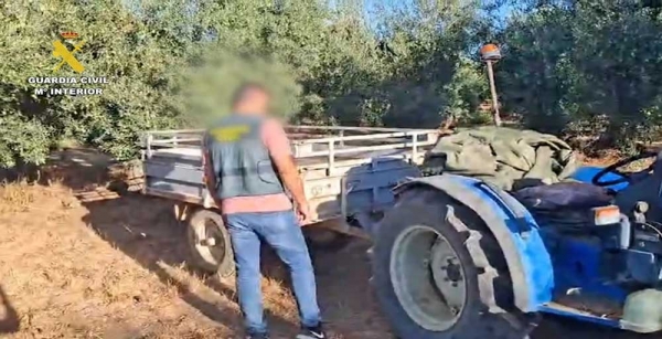 La Guardia Civil recupera un tractor junto a su remolque sustra&iacute;dos en una finca de Umbrete