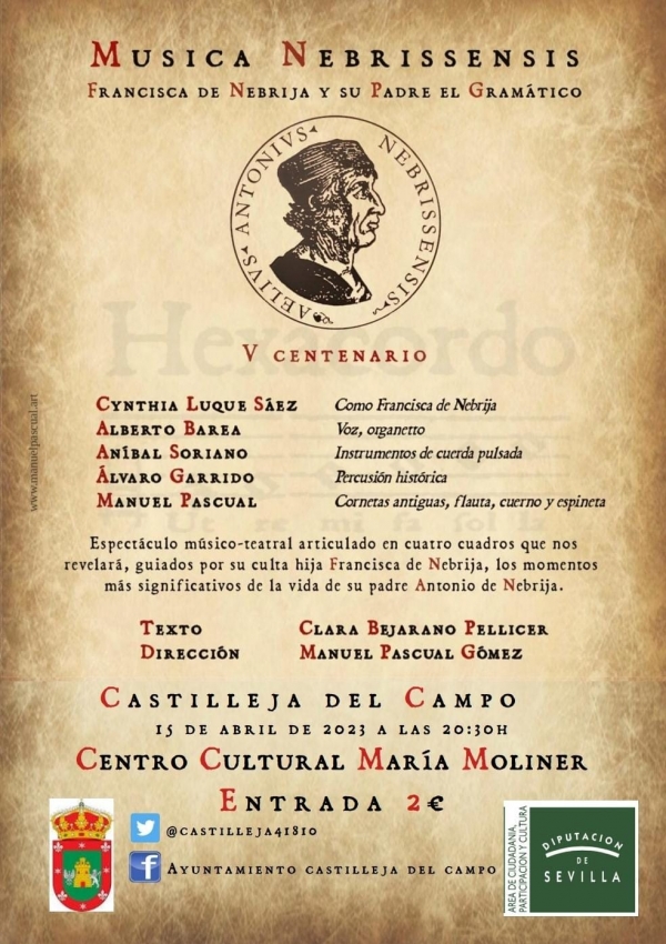 Concierto teatralizado Antonio de Nebrija en Castilleja del Campo