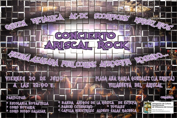 M&aacute;s de 80 m&uacute;sicos de distintos estilos versionar&aacute;n canciones de rock el pr&oacute;ximo viernes 20 de julio en el Concierto Ariscal Rock