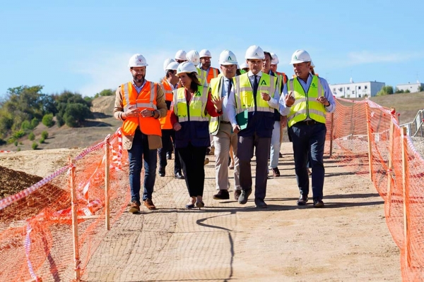 La Junta acelera en las obras del carril BUS-VAO del Aljarafe Norte, que alcanza el 65% de ejecución