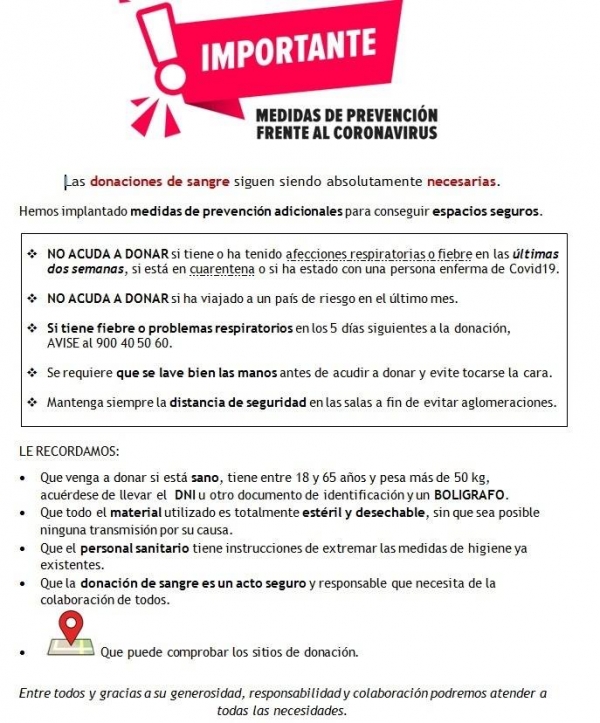 El Centro de Transfusi&oacute;n, Tejidos y C&eacute;lulas de Sevilla recuerda la necesidad de seguir donando sangre