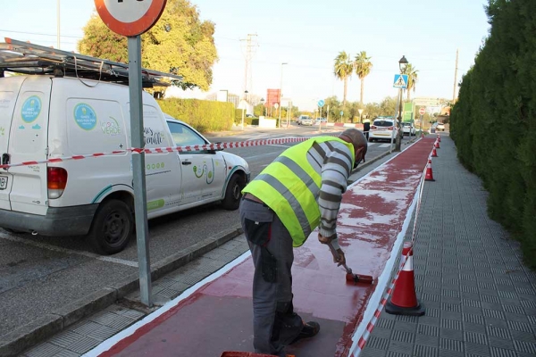 El Ayuntamiento de Gines inicia obras de adecuaci&oacute;n en varios tramos de carril bici