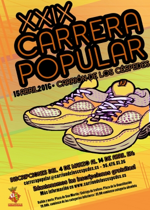 Carri&oacute;n organiza su vigesimonovena carrera popular nocturna