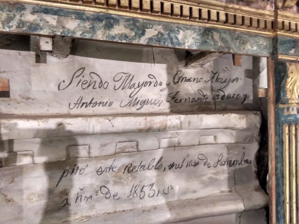 Se descubre la autor&iacute;a y fecha del retablo de la Soledad de Benacaz&oacute;n