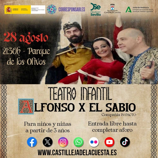 El teatro infantil &ldquo;Alfonso X el Sabio&rdquo; llega a Castilleja de la Cuesta
