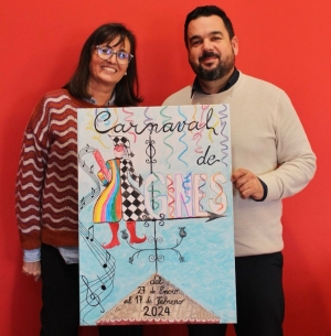 Ya se conoce el cartel anunciador  del Carnaval de Gines 2024, obra  de Rosa Pérez Álvarez