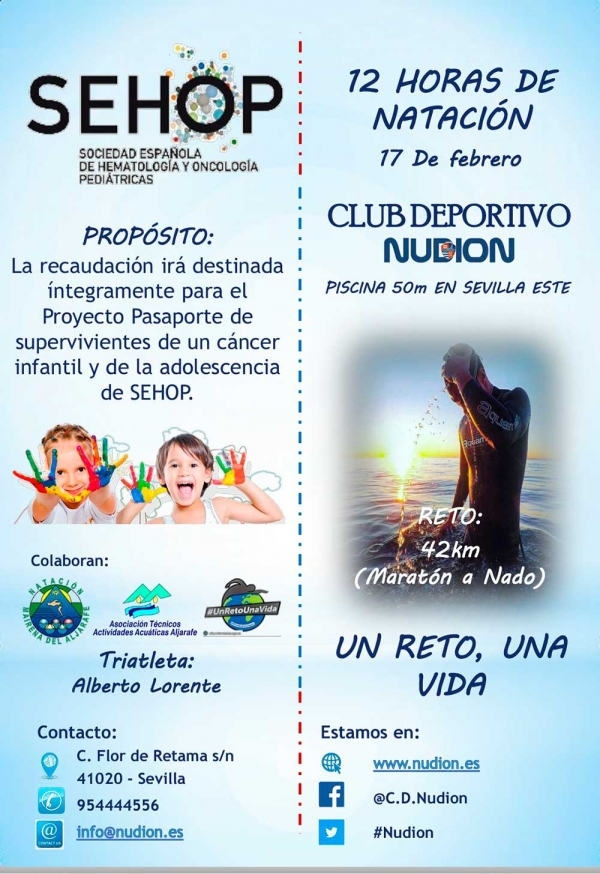 El Club Nataci&oacute;n Mairena colabora con el proyecto solidario "Un Reto, Una Vida"