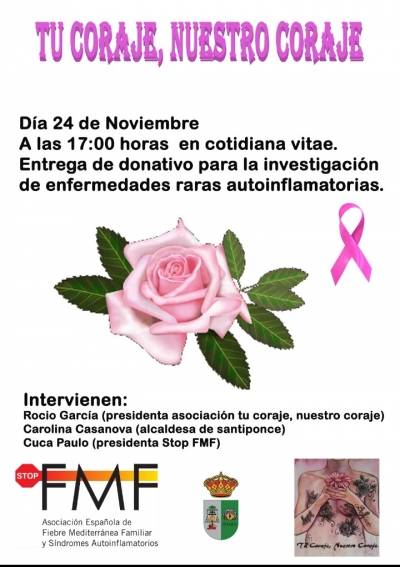 Acto solidario de la Asociaci&oacute;n "Tu Coraje, Nuestro Coraje" para apoyar a los pacientes de enfermedades autoinflamatiorias