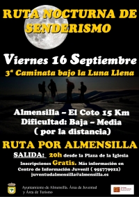 Almensilla finaliza sus actividades veraniegas con un senderismo nocturno el pr&oacute;ximo viernes 16
