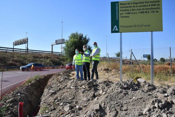 La Junta va a iluminar la A-8082 a su paso por Tomares