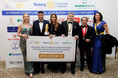 Joaqu&iacute;n S&aacute;nchez recibe el IV Premio al Esp&iacute;ritu Rotario y dona 10.000 &euro; para Musicoterapia en Oncolog&iacute;a Pedi&aacute;trica