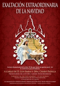 El s&aacute;bado 26, Exaltaci&oacute;n Extraordinaria de la Navidad por Luis Baras y Charo Padilla