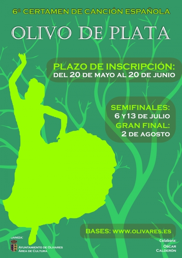 Olivares abre el plazo de inscripci&oacute;n para el VI Certamen de Canci&oacute;n Espa&ntilde;ola "Olivo de Plata" 2018