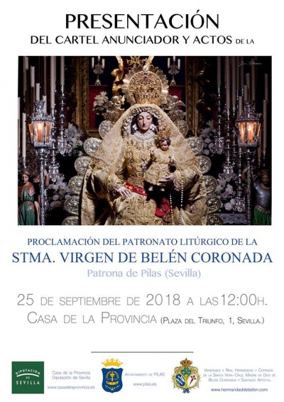 El Ayuntamiento de Pilas presentar&aacute; en la Casa de la Provincia el cartel anunciador de la Proclamaci&oacute;n de la Patrona del municipio
