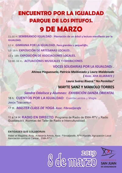 El parque de los Pitufos, de San Juan de Aznalfarache, acoge un encuentro para sembrar la Igualdad