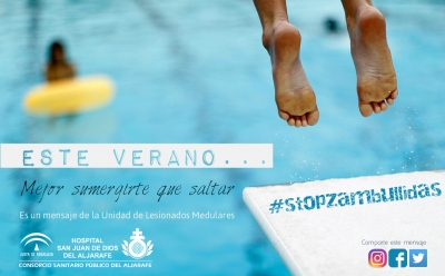 El Hospital San Juan de Dios del Aljarafe recomienda evitar las zambullidas para prevenir lesiones medulares