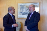 El presidente de la Diputaci&oacute;n recibe al alcalde de Sanl&uacute;car la Mayor