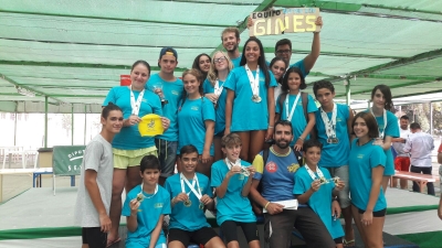 El equipo de nataci&oacute;n de las Escuelas Deportivas de Gines logra 24 medallas en la Gran Final del Circuito Provincial