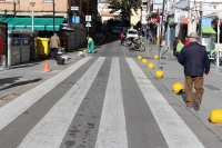 El proyecto de movilidad de San Juan de Aznalfarache comienza a ejecutarse con la peatonalización de la calle Santander