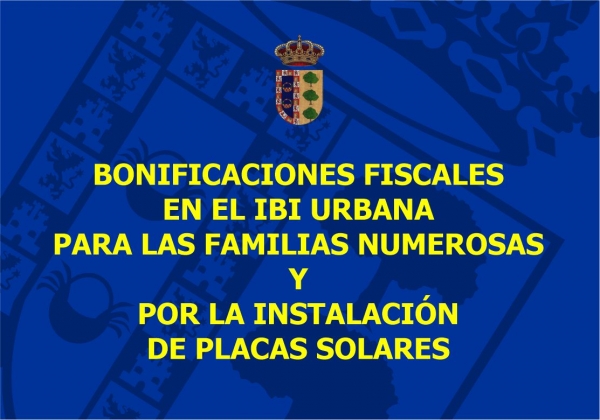 El Ayuntamiento de Olivares abre el plazo de solicitudes de las bonificaciones fiscales en el IBI Urbana para las familias numerosas y por la instalación de placas solares