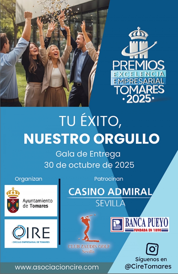 El alcalde de Tomares, José María Soriano, entregará hoy los V Premios a la Excelecia Empresarial  &quot;Ciudad de Tomares&quot; 2025