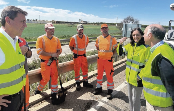 La Junta inicia las obras de reparaci&oacute;n en el firme da&ntilde;ado en la variante A-474 de Pilas