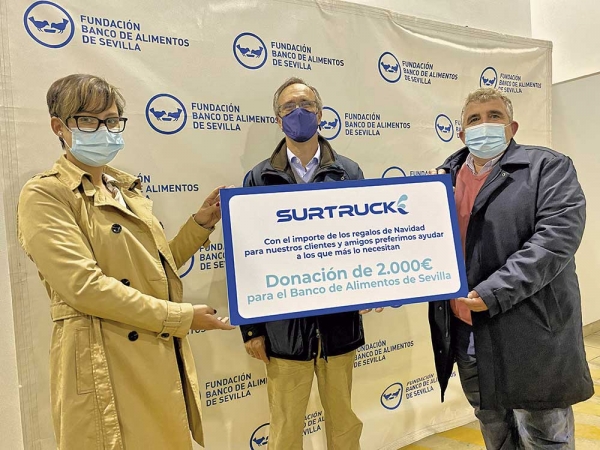 Surtruck dona el presupuesto de los regalos de Navidad al Banco de Alimentos