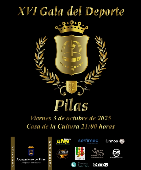 La Gala del Deporte vuelve a Pilas con su decimosexta edici&oacute;n que se celebrar&aacute; en la Casa de la Cultura