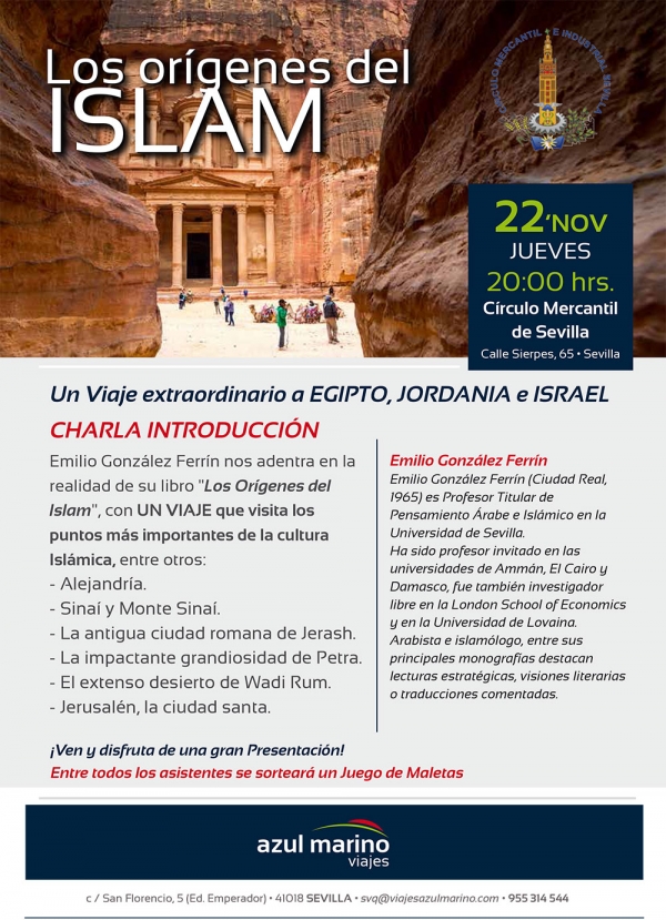 Emilio Gonz&aacute;lez Ferr&iacute;n presenta el jueves en El Mercantil una ruta por Oriente Medio en base a 30 a&ntilde;os de experiencia