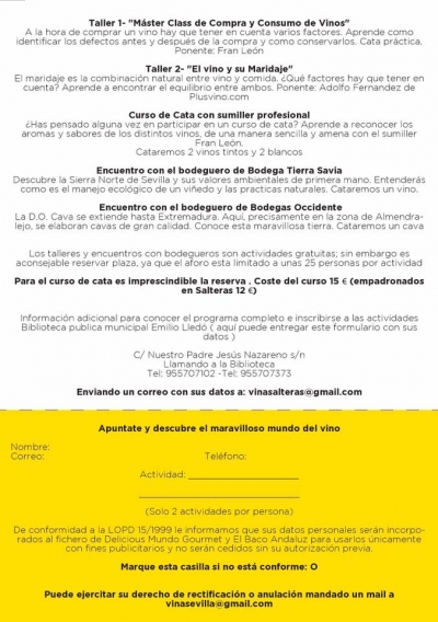 Salteras celebrar&aacute; su primera Fiesta del Vino