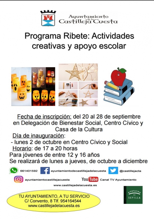 Castilleja de la Cuesta pone en marcha el programa Ribete para j&oacute;venes de entre 12 y 16 a&ntilde;os