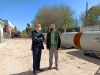 El alcalde de Coria Del R&iacute;o y el consejero delegado de EMASESA visitan las obras de saneamiento de la margen derecha del arroyo rio Pudio