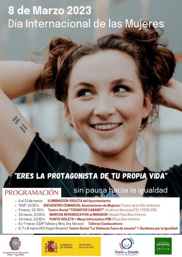 Benacaz&oacute;n lanza la campa&ntilde;a "Porque eres la protagonista de tu vida" por el D&iacute;a Internacional de la Mujer 8M