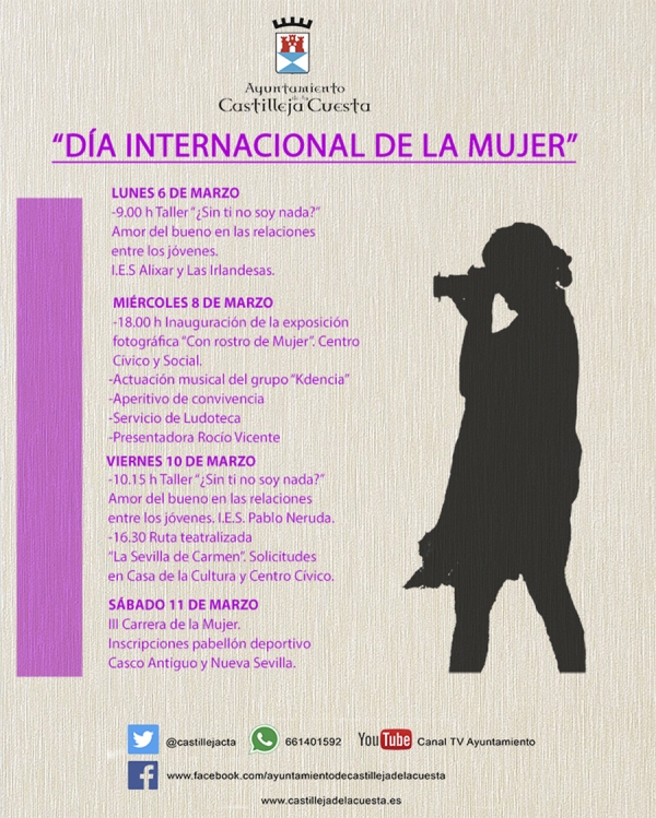 Actividades en Castilleja de la Cuesta con motivo del D&iacute;a Interncional de la Mujer