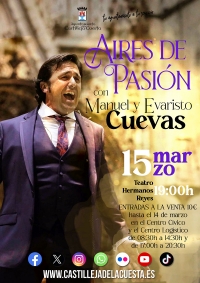 Llega a Castilleja el concierto 'Aires de Pasión', con Manuel y Evaristo Cuevas