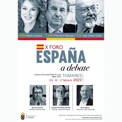 Gloria Lomana abre en Tomares este jueves 3 de febrero, la 10&ordf; edici&oacute;n de "Espa&ntilde;a a debate"