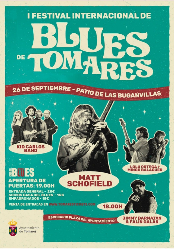Llega a Tomares el I Festival Internacional de Blues el viernes, 26 de septiembre